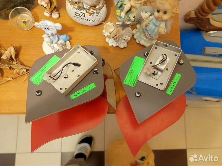 Бра настенное красное, б/у