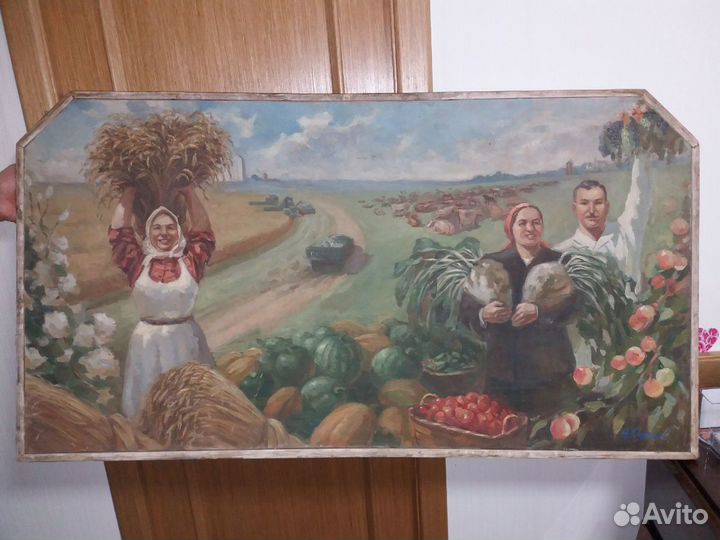 Картина маслом Соцреализм урожай