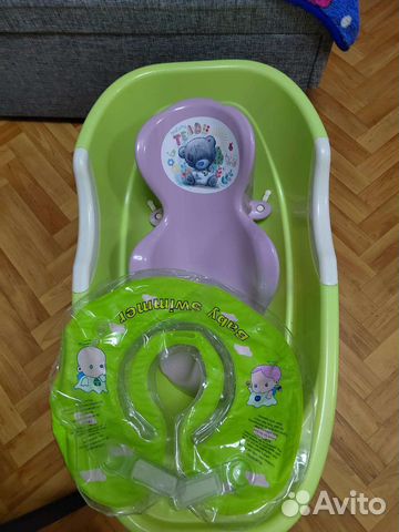 Ванночка для купания, горка, круг