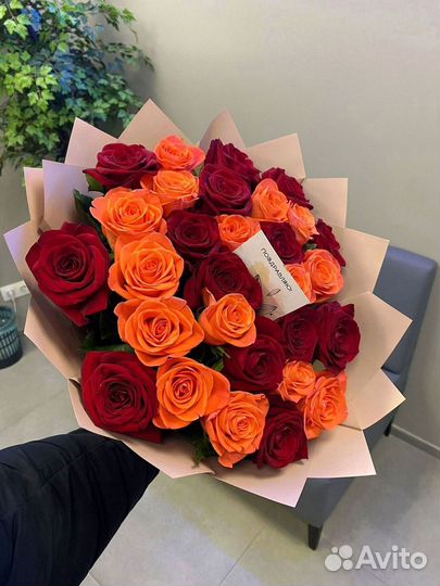 Розы красные премиум