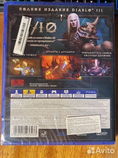 Diablo 3 Eternal Collection ps4 диск в пленке