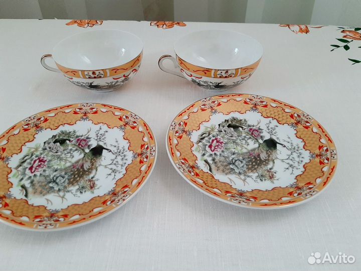 Чайный сервиз костяной фарфор новый Япония