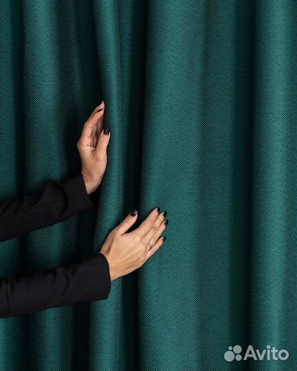 Портьеры рогожка Орфей Виридиан шторы