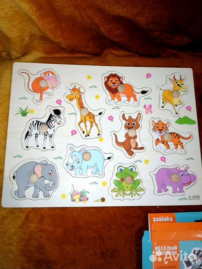 Деревянные рамки-вкладыши монтессори