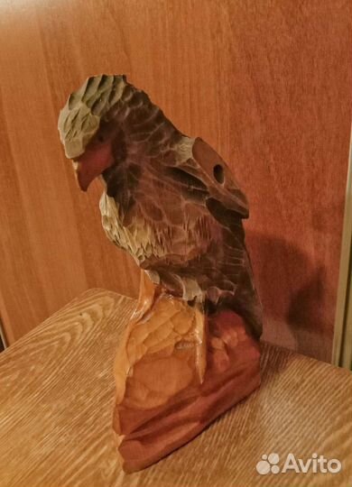 Резной деревянный орёл. 1967 год. Ручная работа