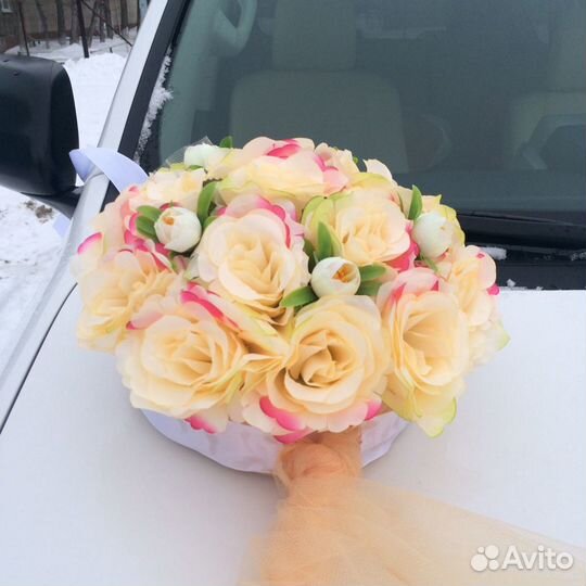 Букет украшения беж