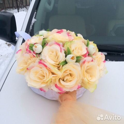 Букет украшения беж