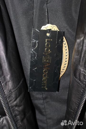 Новый кожанный пуховик