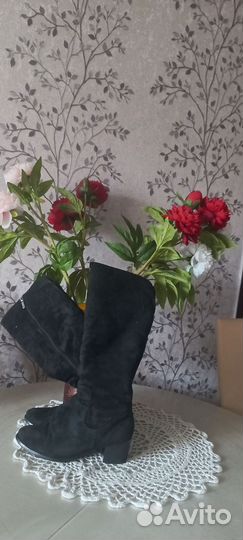 Сапоги 40р замша с натуральной ручной внутри