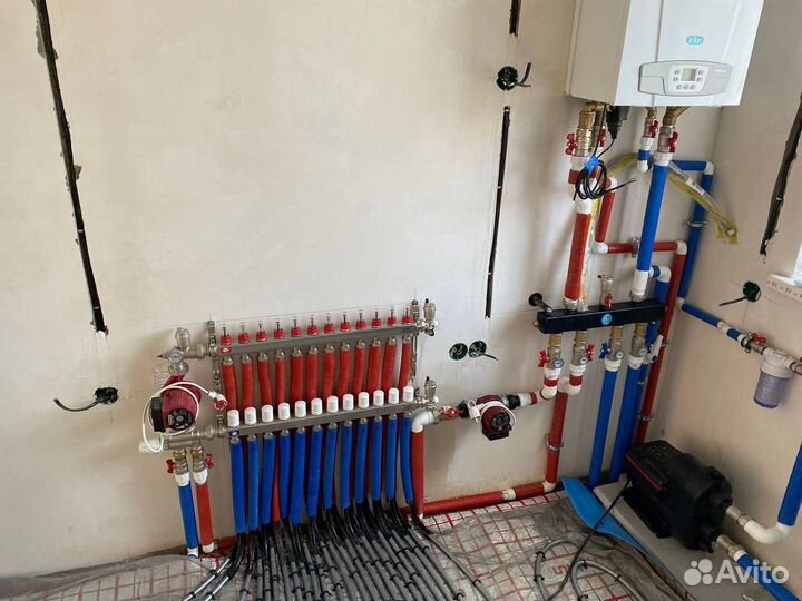 Системы отопления, теплый пол, Монтаж проект