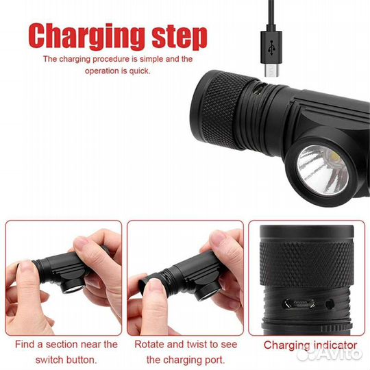 Boruit D10 3000K налобный фонарь (новый)