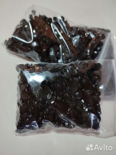 Пайетки черные и серебряные