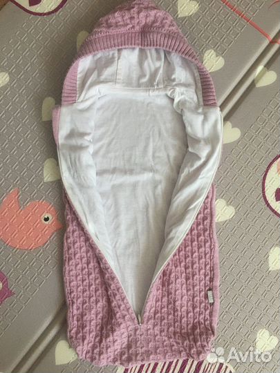 Вязаный конверт на выписку 50-56