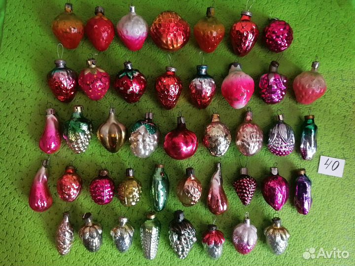 Елочные игрушки СССР. Фрукты