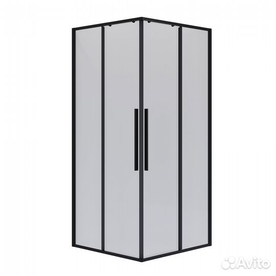 Душевой уголок Niagara Nova NG-6822-34black 80х80 стекло прозрачное/профиль черный матовый