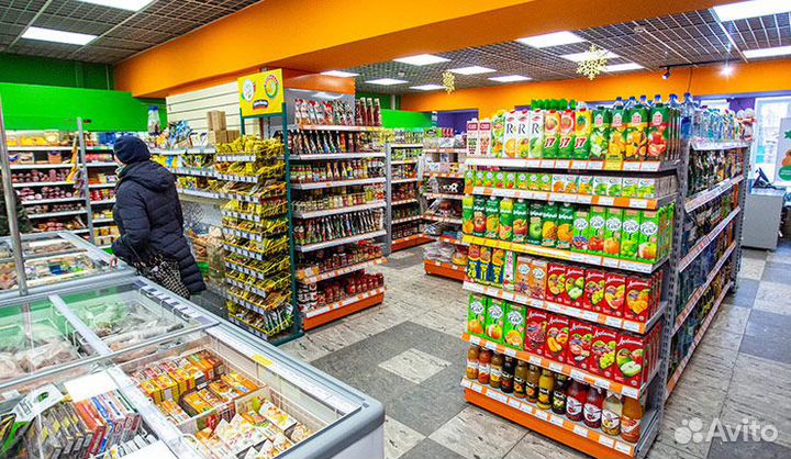 Продуктовые магазины (супермаркеты).Выручка 3.6млн