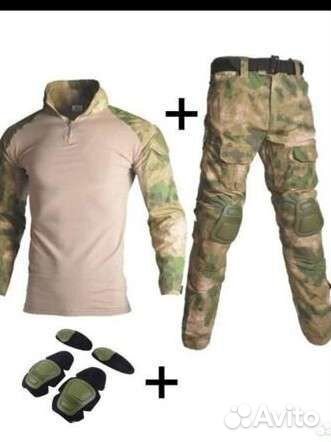 Тактический костюм мох с наколенниками
