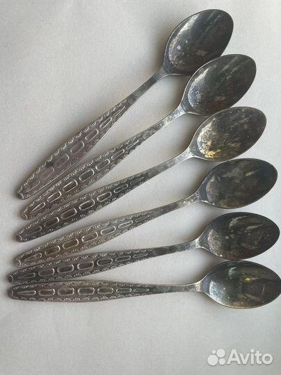 Чайные ложки (комплект 6)из мельхиора СССР