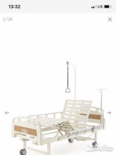 Медицинская кровать механическая с регулировками