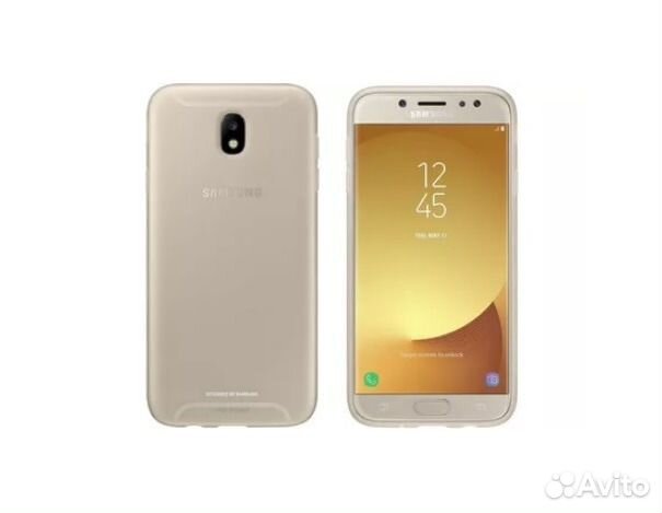 Оригинальный Чехол samsung J7 (2017) Золотой