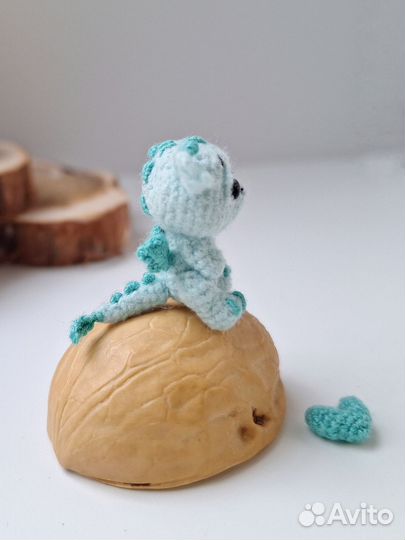 Мини амигуруми Дракоша в скорлупе ореха на заказ