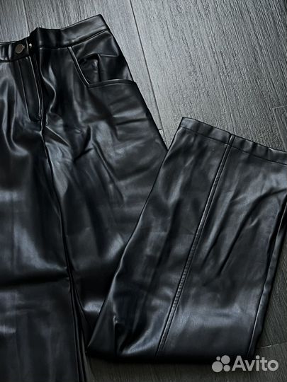 Кожаные брюки женские