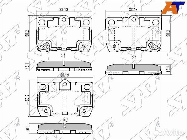 Колодки тормозные задние lexus IS350