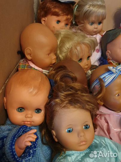 12 кукол немецких, целая коробка немецких игрушек