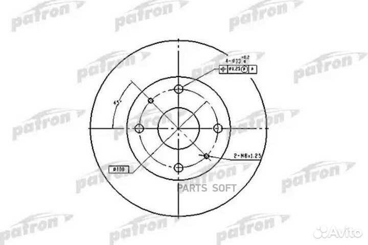 Patron PBD2576 Диск тормозной
