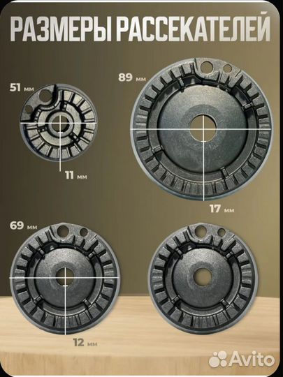 Комплект рассекателей газовой плиты Gefest 5