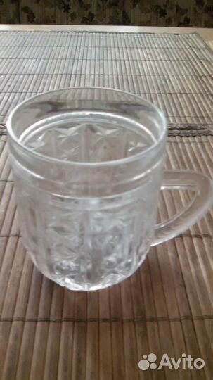 Кружки пивные (мини) прессованый хрусталь
