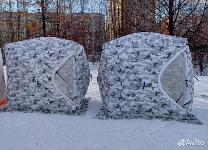 Зимняя палатка куб трехслойная
