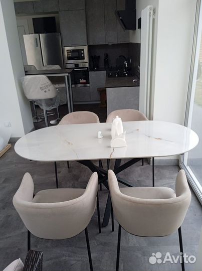 Стол под мрамор из керамогранита Лофт