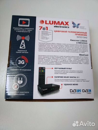 Приставка smart-TV DVB- T2 lumax модель DV-3215HD