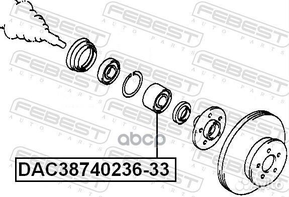 Подшипник ступицы nissan almera/sunny 90-00 пер