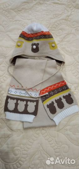 Комплект шапка и шарф для мальчика