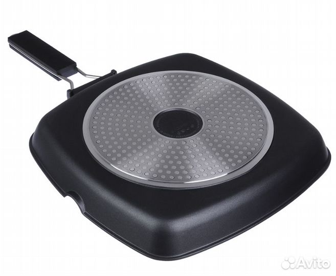 Сковорода-гриль литая с а/приг.