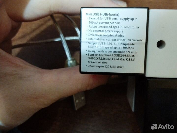 Переходник mini usb на type c(4 ports)