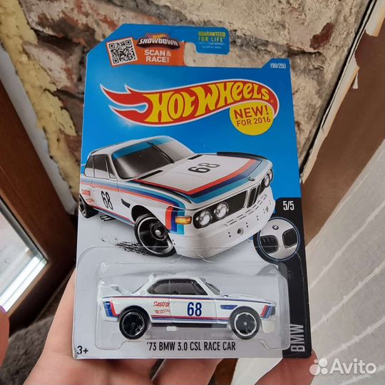 '73 BMW E9 3.0 CSL Race Car 2016 Hot Wheels 1:64