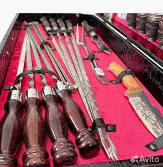 Шашлычный набор №19 в подарочном кейсе