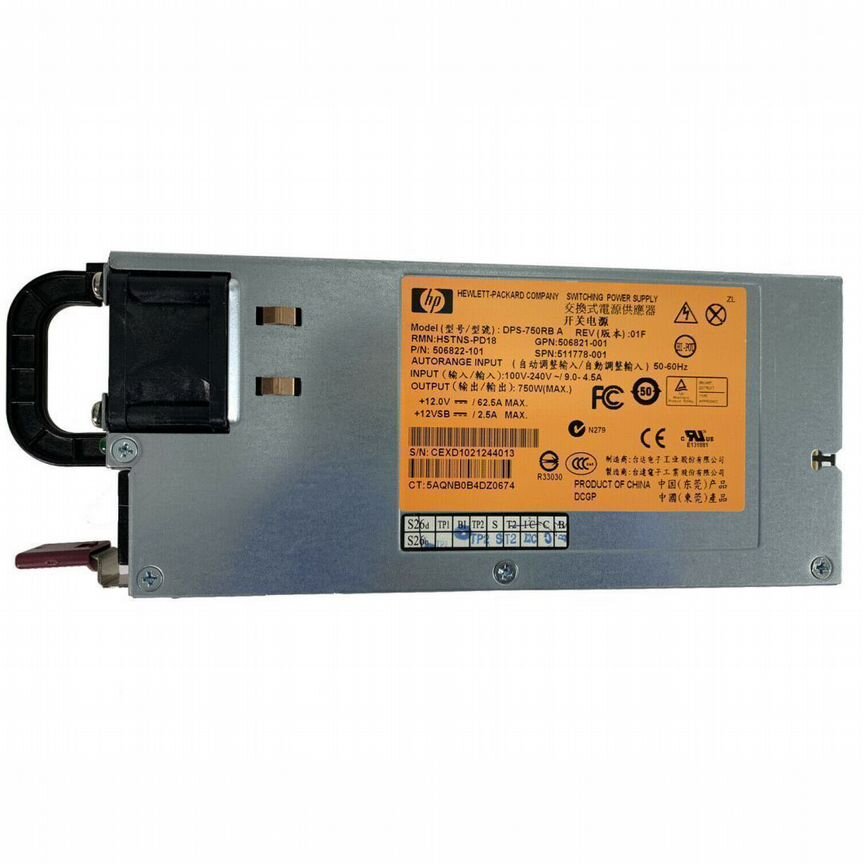 [506821-001] Блок Питания Hp 750wt 506821-001