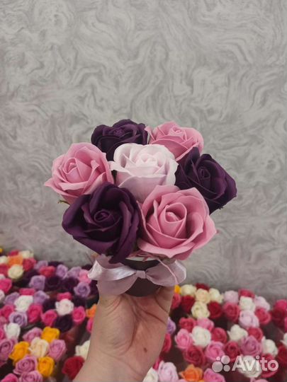 Букет из мыльных роз