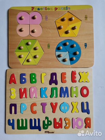 Деревянные развивающие игрушки,пазлы, городок