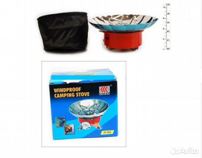 Плитка туристическая с ветрозащитой