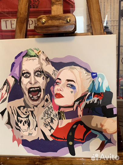 Интерьерная Картина Харли Квин и Джокер комикс DC
