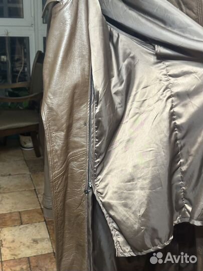 Пальто мужское кожаное
