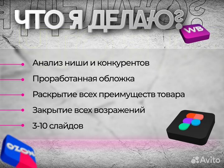 Инфографика. Карточки вб, озон, обьявления Авито