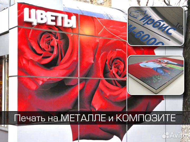 Услуга уф печати на листовых и рулонных материалах