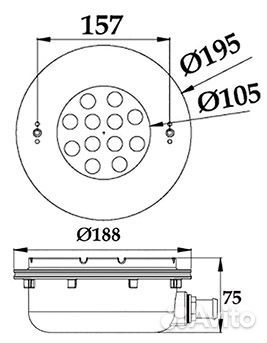 Светильник N606V, LED, RGB 2 пр., встраиваемый, пленка, aisi-316, 12Вт, 12В AC