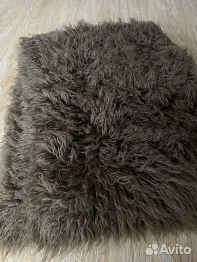 Флокати натуральный мех коричневый